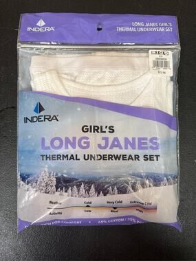 Indera Mills Girls' 2-Piece Baselayer Set - Thermal Wear XS, X-Small